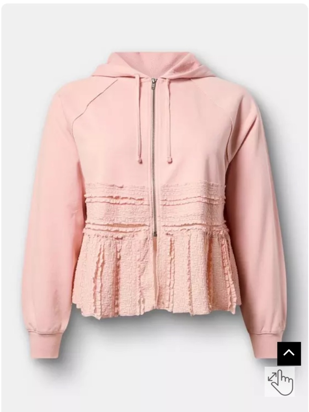 Torrid French Terry Lace Mix Hoodie